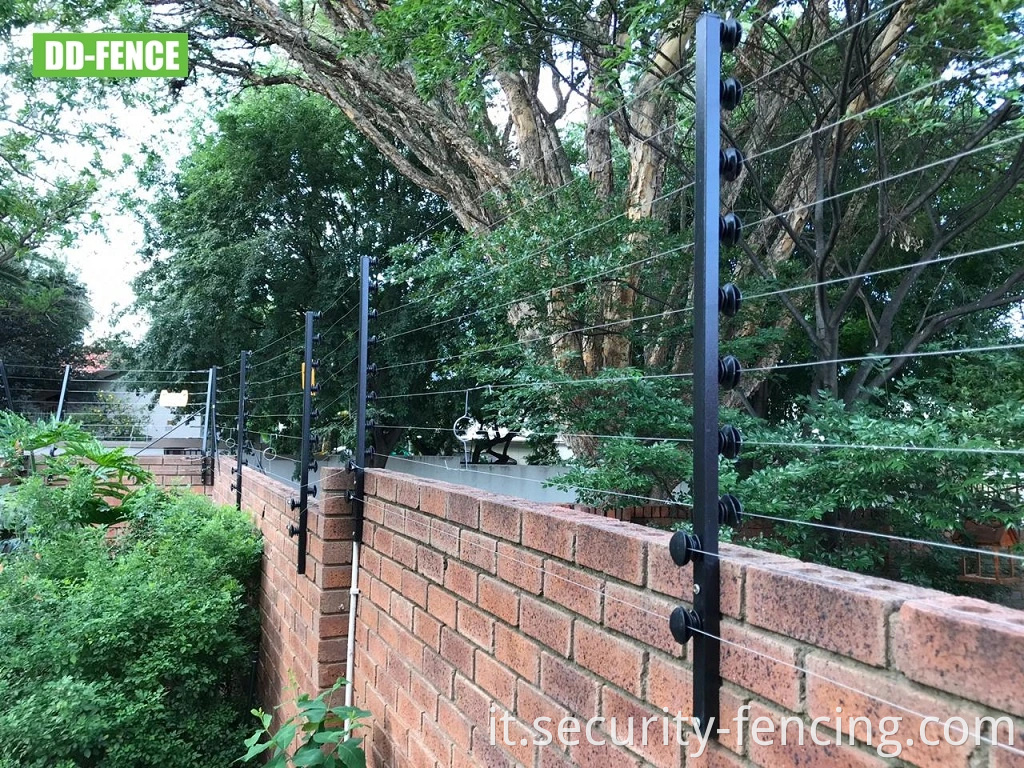 Fence di sicurezza elettrica per la parete di protezione perimetrale.